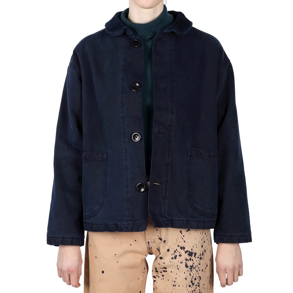 lined older brother chore coat, indigo, XXS